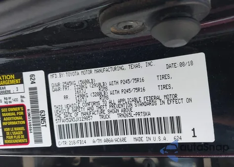 2018 Toyota Tacoma Sr from USA, damaged, VIN 5TFAX5GN3JX129857